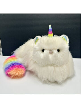 Douglas “Ziggy” the Rainbow Caticorn White Unicorn Cat 15” Plush Stuffed Animal
